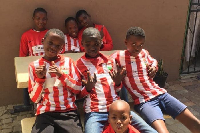 Ross Juniors Football Club donate kits to Diepsloot, Johannesburg