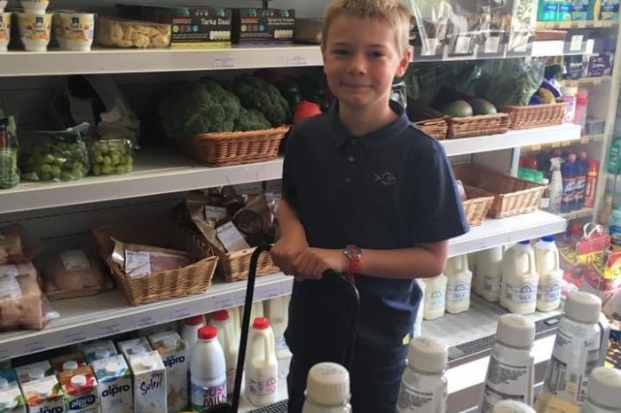 Seven-year-old Whitchurch boy helps the community