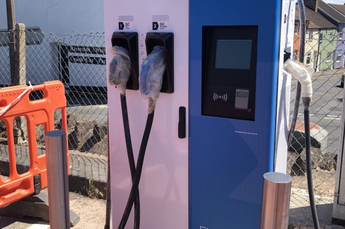 New eco-friendly charging point for electric cars installed