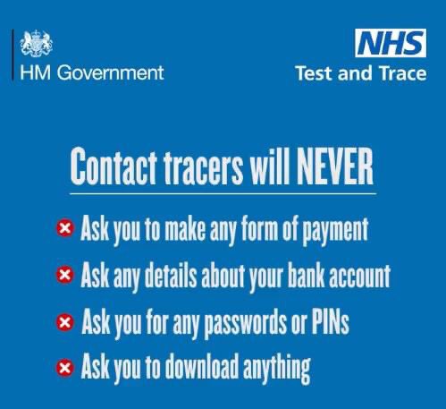 NHS test and trace - fraud awareness
