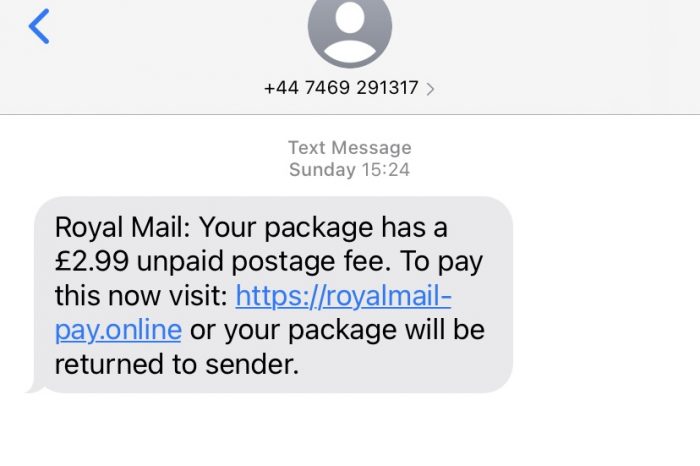 Warning over Royal Mail scam texts