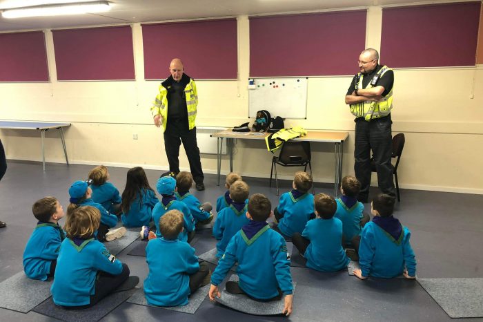 Ross-on-Wye Beavers receive a visit from the Police