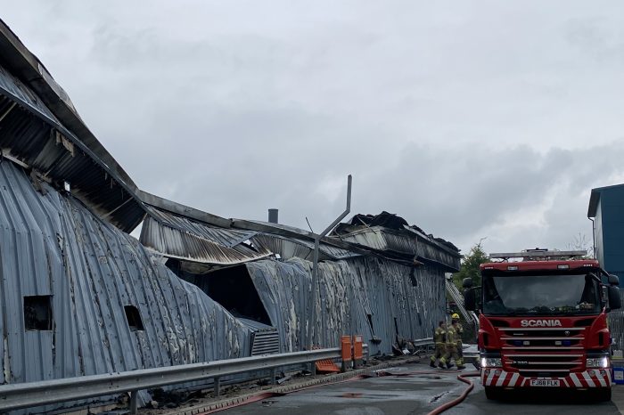 Fire crews remain at scene of Ross-on-Wye factory fire