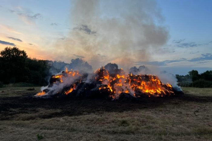 Hay bale fire in Ross-on-Wye is suspected arson