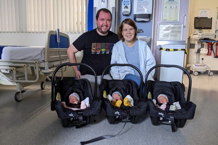 Local family celebrates birth of healthy triplets